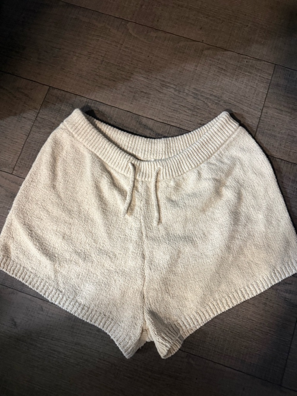Rylee + Cru Cream Knit Athletic Shorts